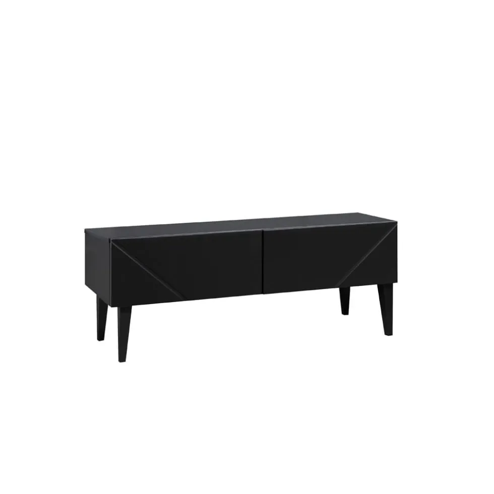 Hiipakka Vilja-tv-taso 100 x 40 cm, valkoinen / musta